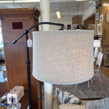 Linen Shade Arc Lamp LAMPS