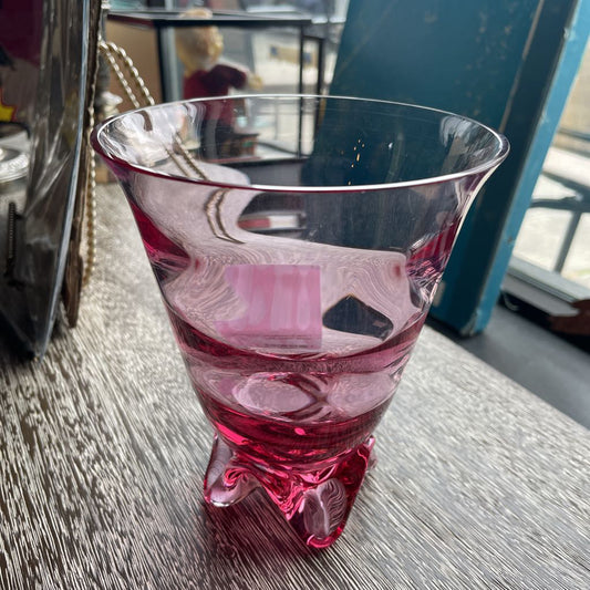 Tiffin Fransiscan Wisteria Pink Glass Vase UNIQUE FINDS