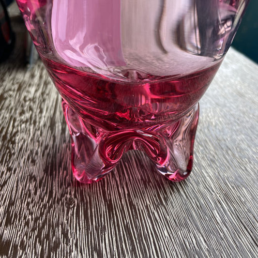 Tiffin Fransiscan Wisteria Pink Glass Vase UNIQUE FINDS