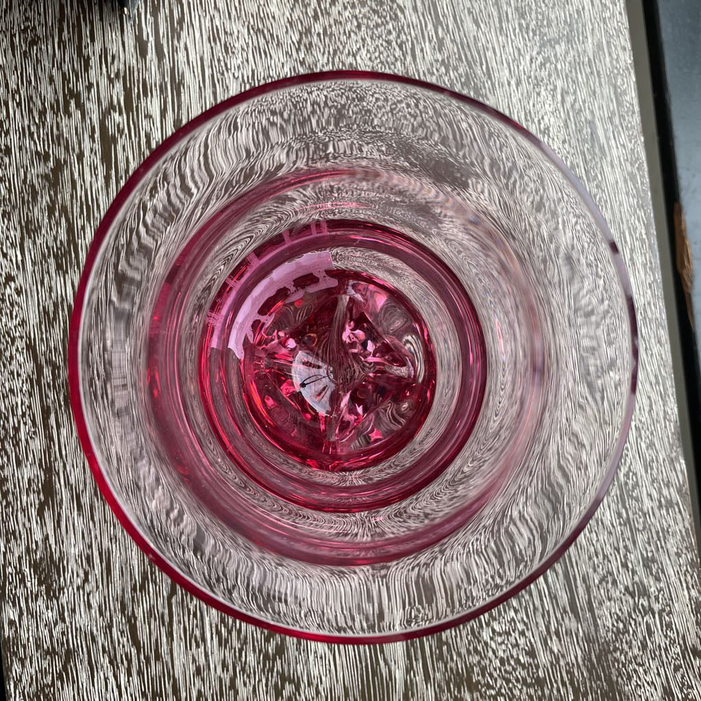 Tiffin Fransiscan Wisteria Pink Glass Vase UNIQUE FINDS