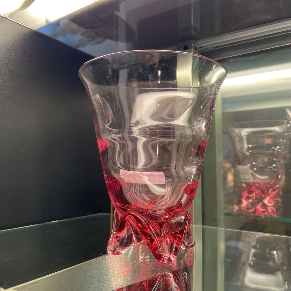 Tiffin Fransiscan Wisteria Pink Glass Vase UNIQUE FINDS