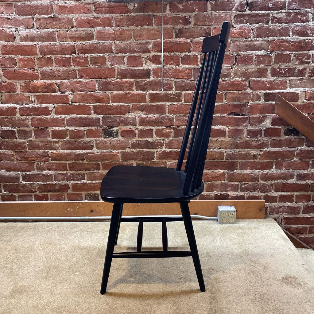 Black Contemporary Windsor Style Dining Chair SET of 4 C DINING CHAIRS