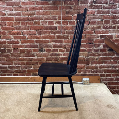 Black Contemporary Windsor Style Dining Chair SET of 4 C DINING CHAIRS