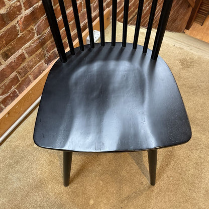 Black Contemporary Windsor Style Dining Chair SET of 4 C DINING CHAIRS