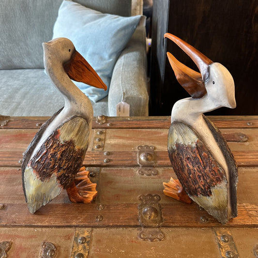 Wooden Pelican Statue