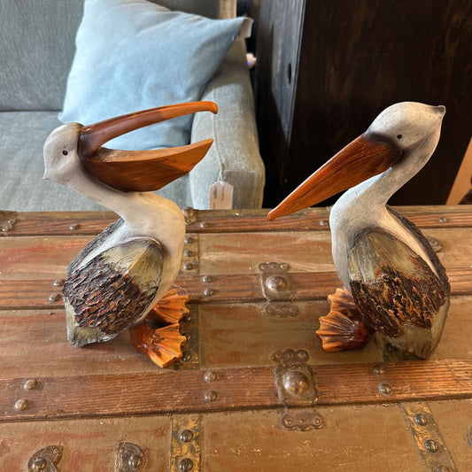 Wooden Pelican Statue