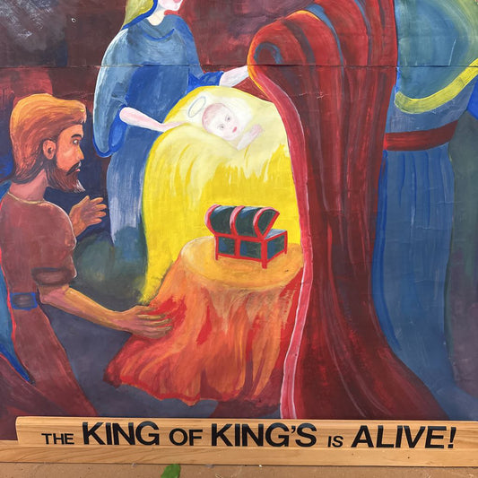 XL Homemade Nativity Painting ART