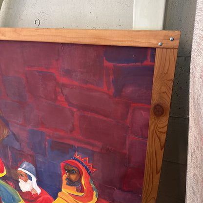 XL Homemade Nativity Painting ART