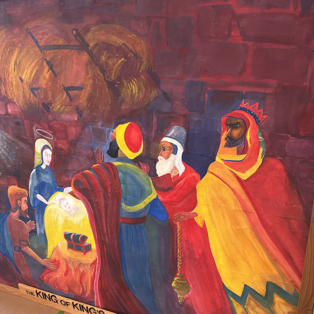 XL Homemade Nativity Painting ART
