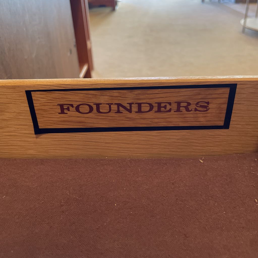Founders Furniture Co. Walnut Sideboard with Brass Hardware