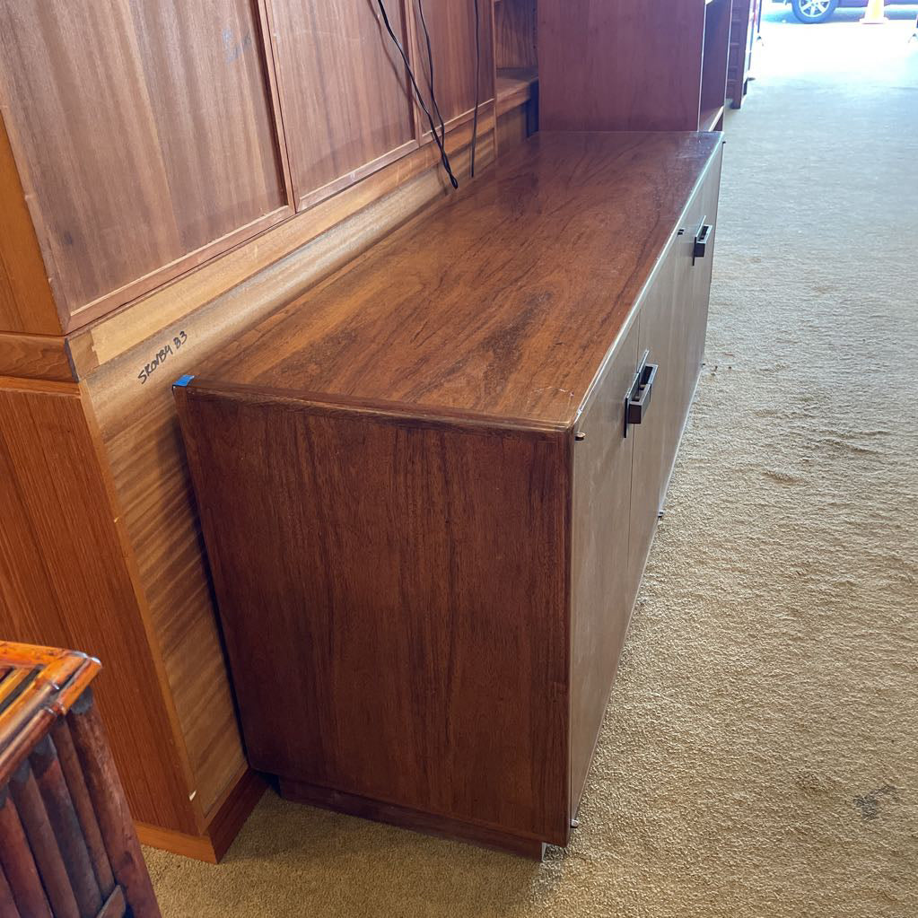 Founders Furniture Co. Walnut Sideboard with Brass Hardware
