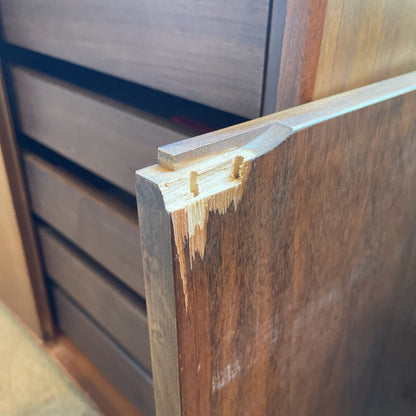 Founders Furniture Co. Walnut Sideboard with Brass Hardware AS IS