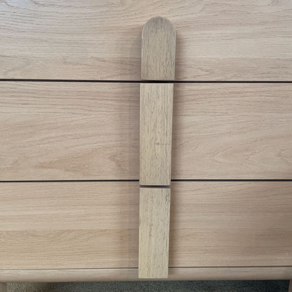 Blonde Three Drawer Rounded Corner Nighstand C NIGHTSTANDS