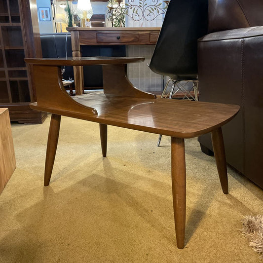 Walnut Finish MC Step Up Side Table C SIDE TABLES