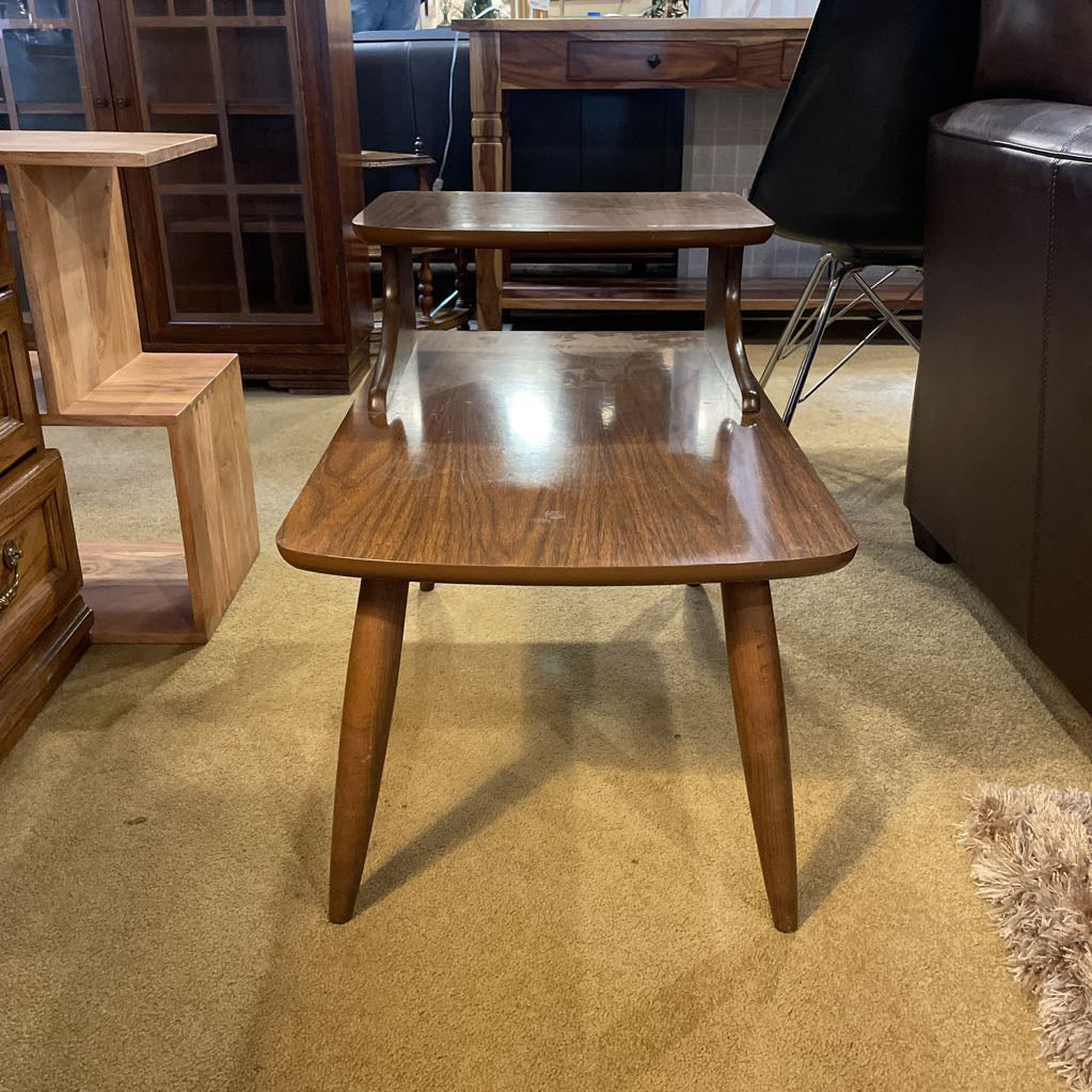 Walnut Finish MC Step Up Side Table C SIDE TABLES