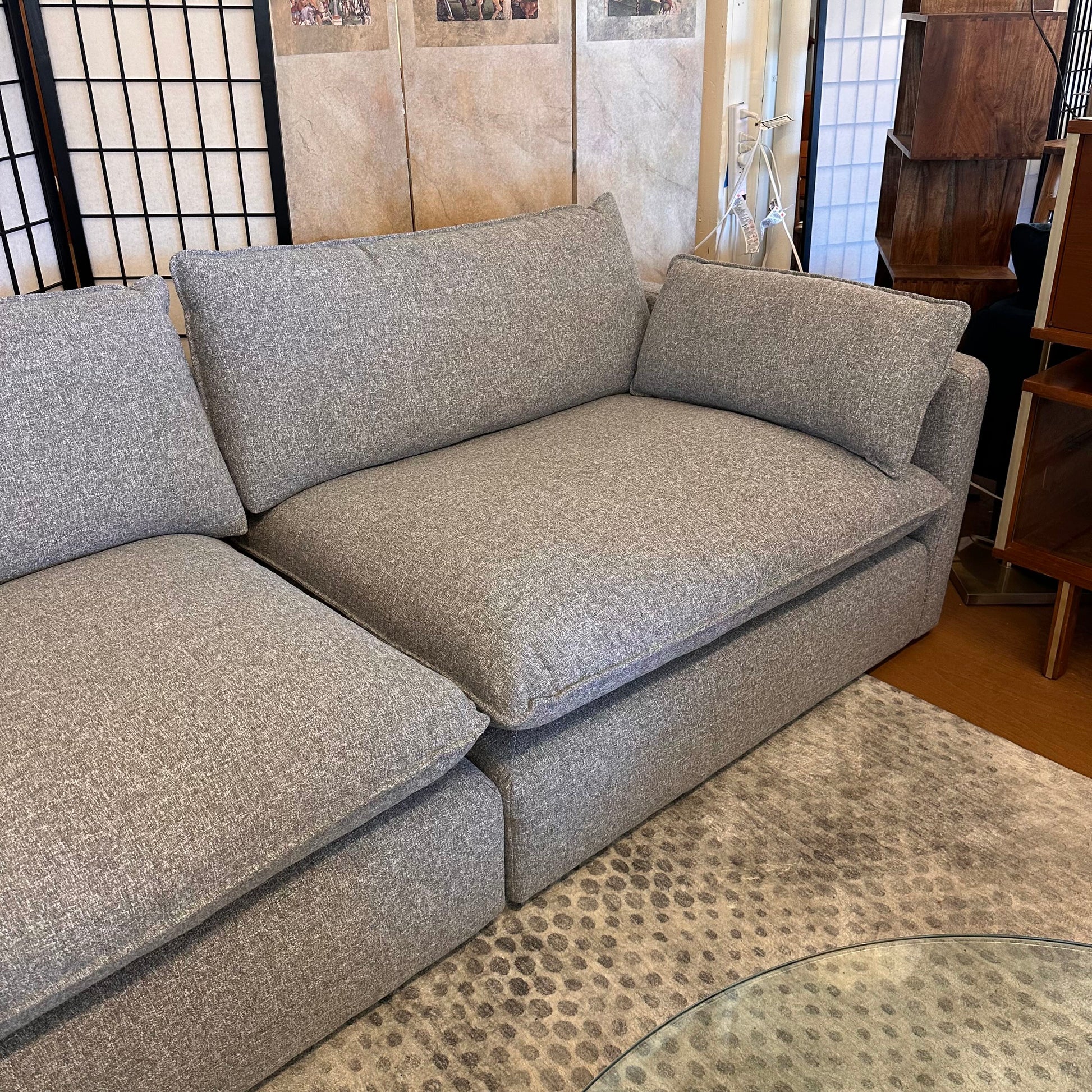 Calais Pebble Grey Modular Sectional U SECTIONALS CORNER
