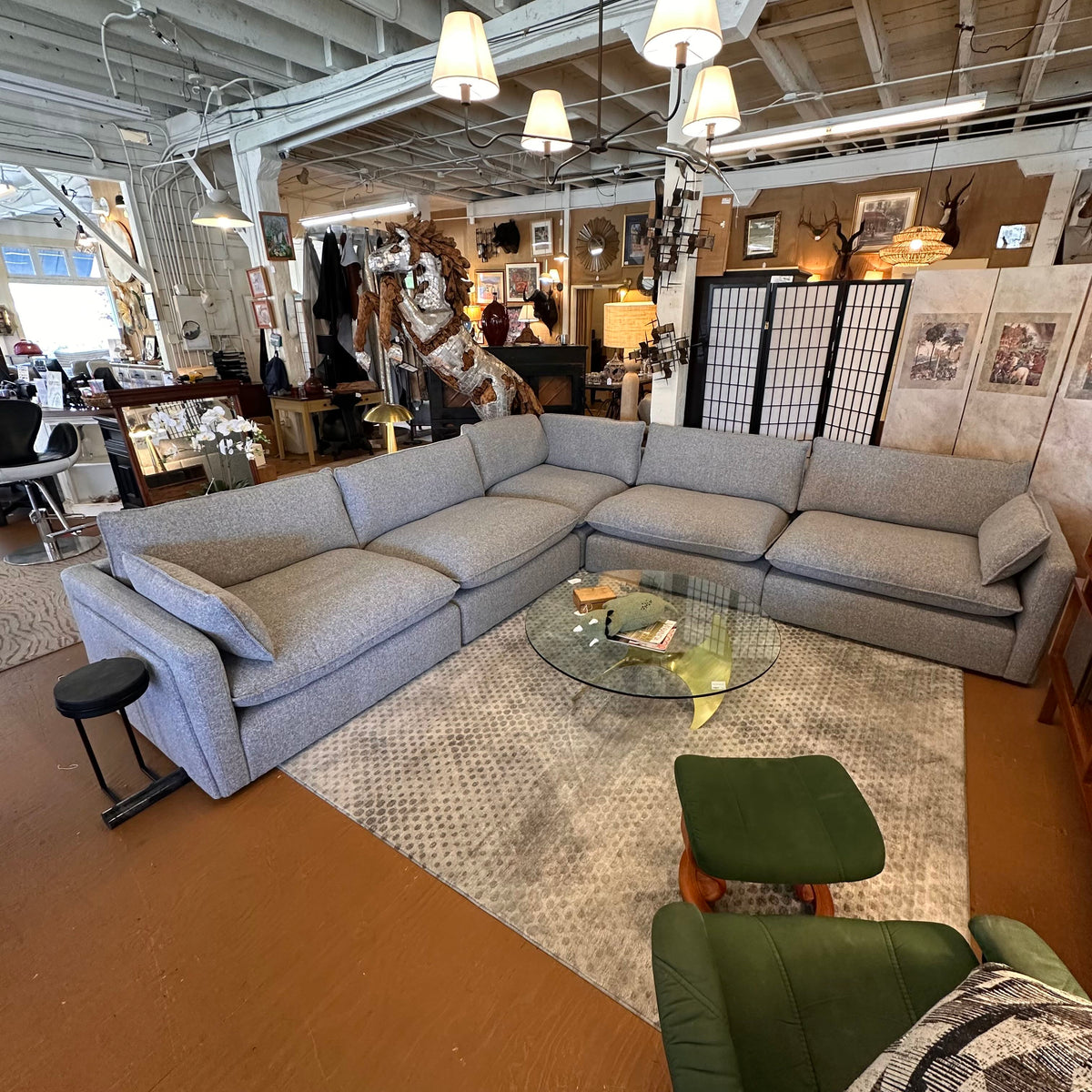 Calais Pebble Grey Modular Sectional U SECTIONALS CORNER