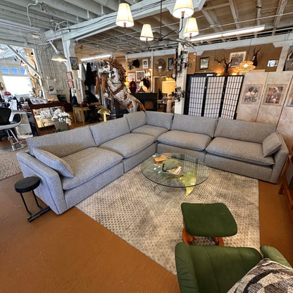 Calais Pebble Grey Modular Sectional U SECTIONALS CORNER