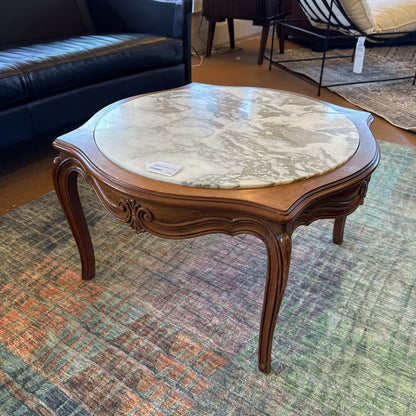 Vintage Round Marble Top Coffee Table