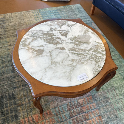 Vintage Round Marble Top Coffee Table