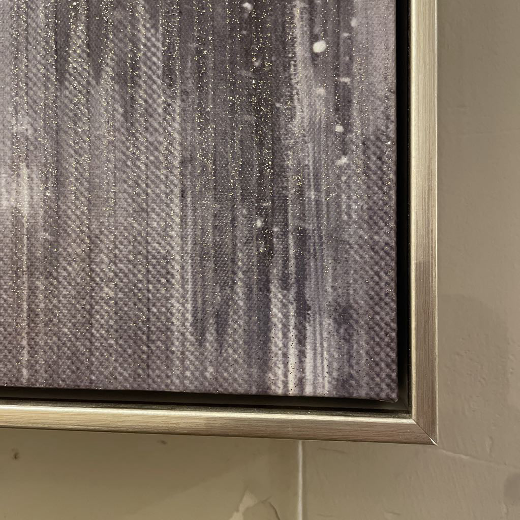 Large Abstract Grey/Blue/Gold Art