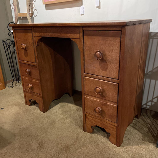 1950's Ethan Allen Faux Double Drawer Desk