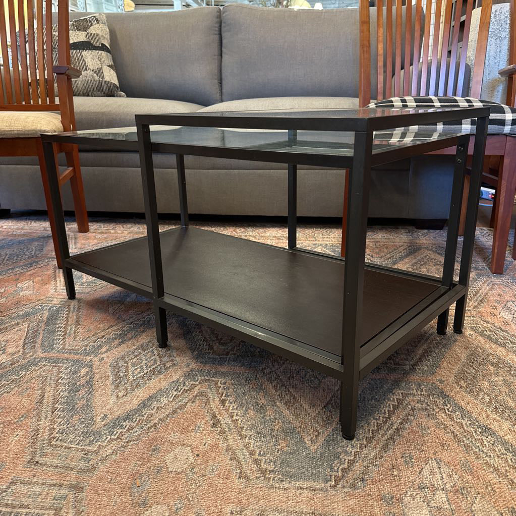 Glass And Steel Nesting Coffee Table C COFFEE TABLES