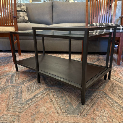 Glass And Steel Nesting Coffee Table C COFFEE TABLES