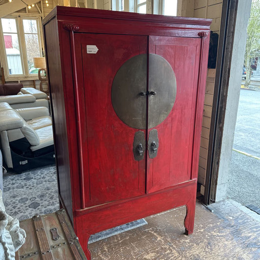 Large Red Asian Cabinet