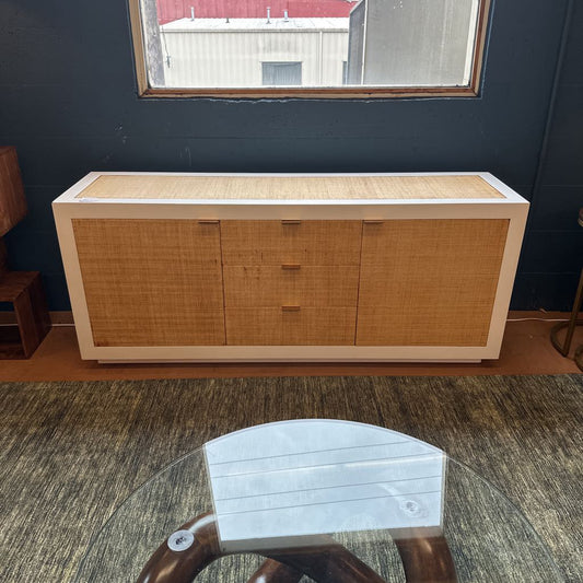 White Rattan Front Sideboard