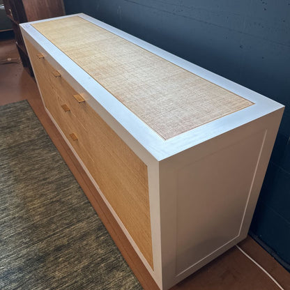 White Rattan Front Sideboard