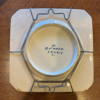 Quimper France Decorative Plate