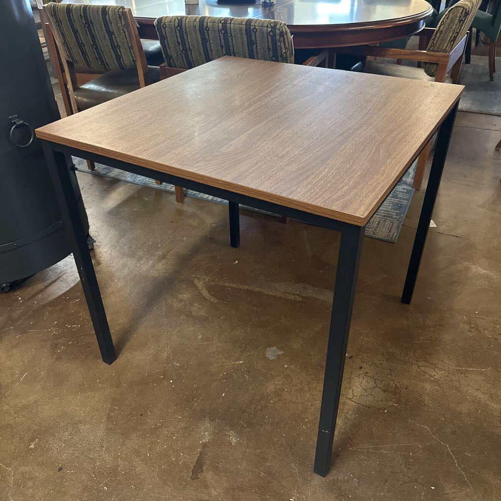 Square Top Dark Wood Table C SIDE TABLES