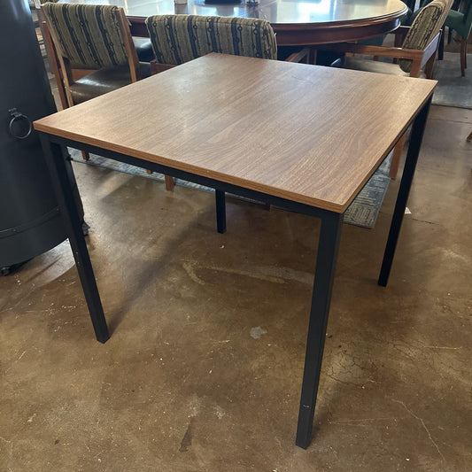 Square Top Dark Wood Table C SIDE TABLES