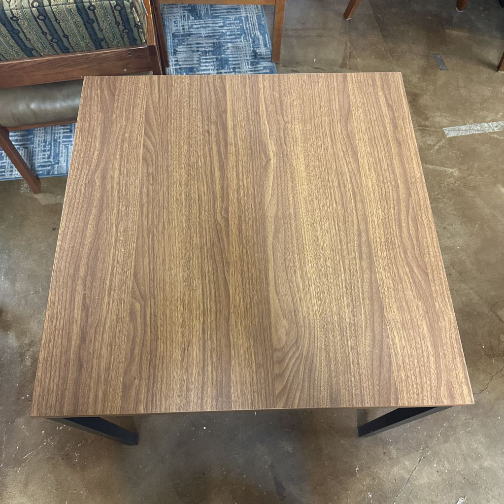 Square Top Dark Wood Table C SIDE TABLES