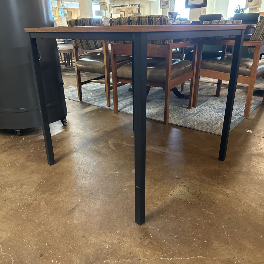 Square Top Dark Wood Table C SIDE TABLES