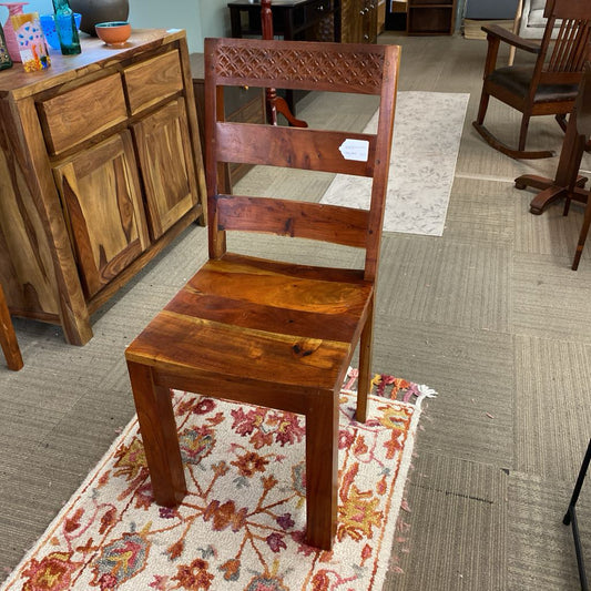 Tropical Hardwood Ladder Back Side Chair