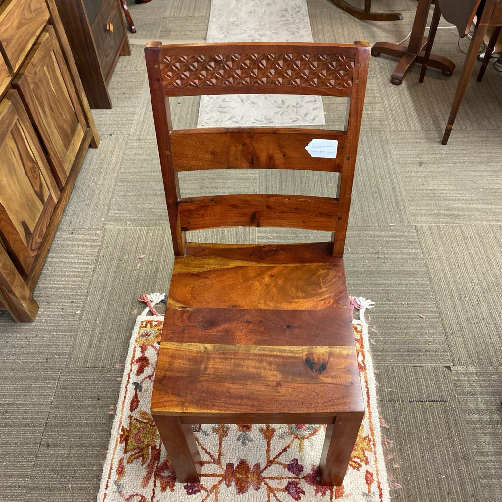 Tropical Hardwood Ladder Back Side Chair