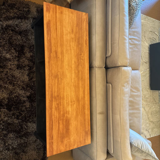 Small Wood Top Media Stand