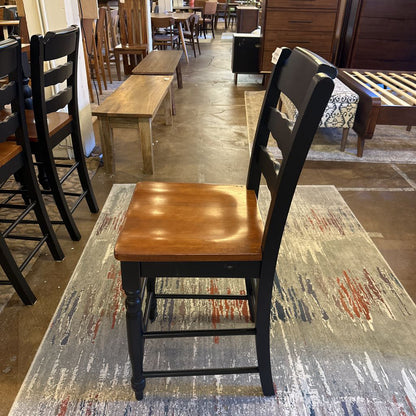 Small Wood Top Dining Table W/Leaf and 8 Matching Chairs