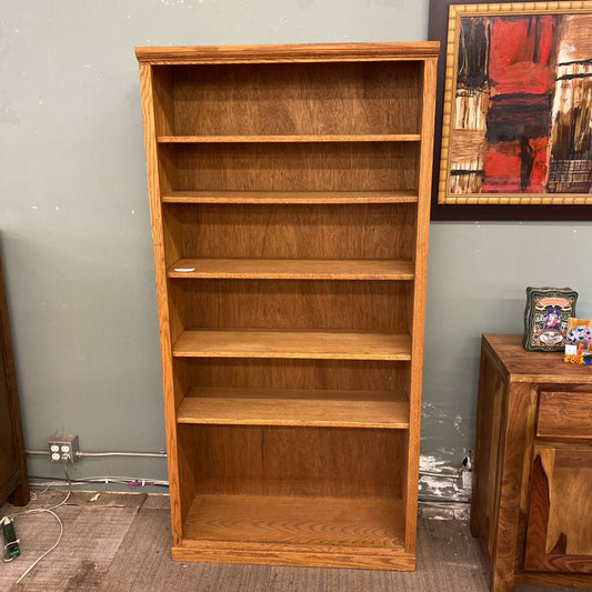 DOUBLE BLUFF DESIGN INC. Oak Bookcase (AS IS)