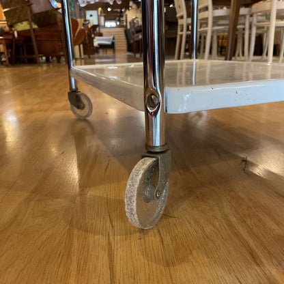 Vintage White Metal 3 Cart