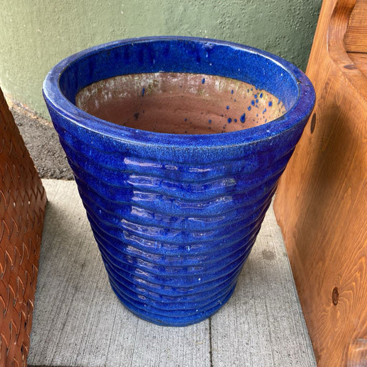 Bright Blue All Seasons Ceramic Planter