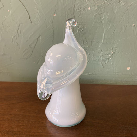 Milky White Art Glass Sculpture