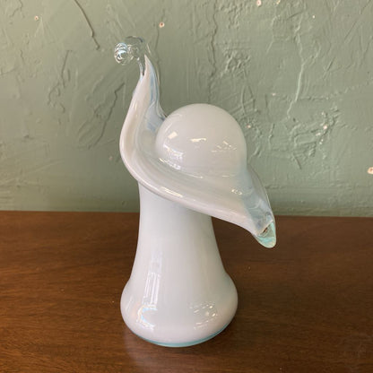 Milky White Art Glass Sculpture