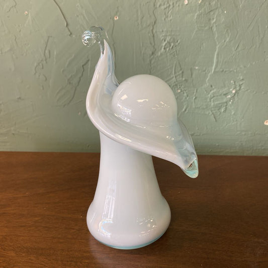 Milky White Art Glass Sculpture