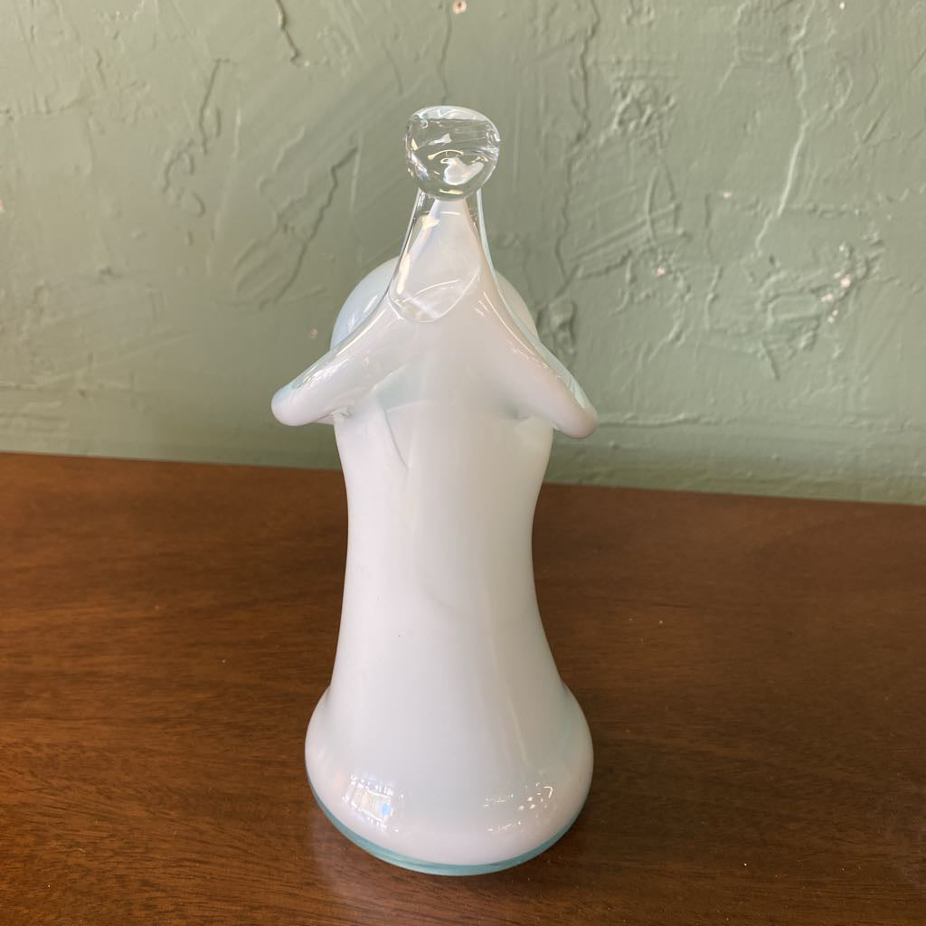 Milky White Art Glass Sculpture
