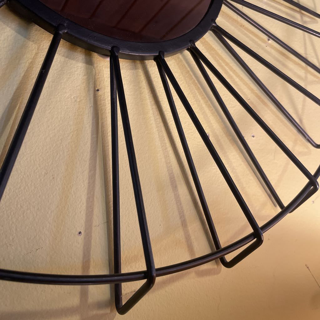 Round Black Open Geometric Frame Mirror C MIRRORS