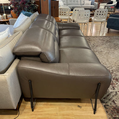 Dark Grey Mod Leather Sofa U SOFAS