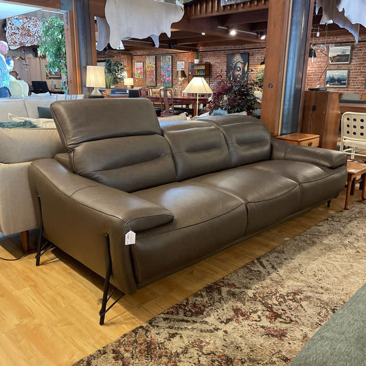 Dark Grey Mod Leather Sofa U SOFAS